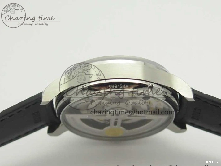 MIROTIME 0516 Efficient Portuguese Tourbillon IW5463 SS ZF Best Edition White Dial on Black Leather Strap 7170